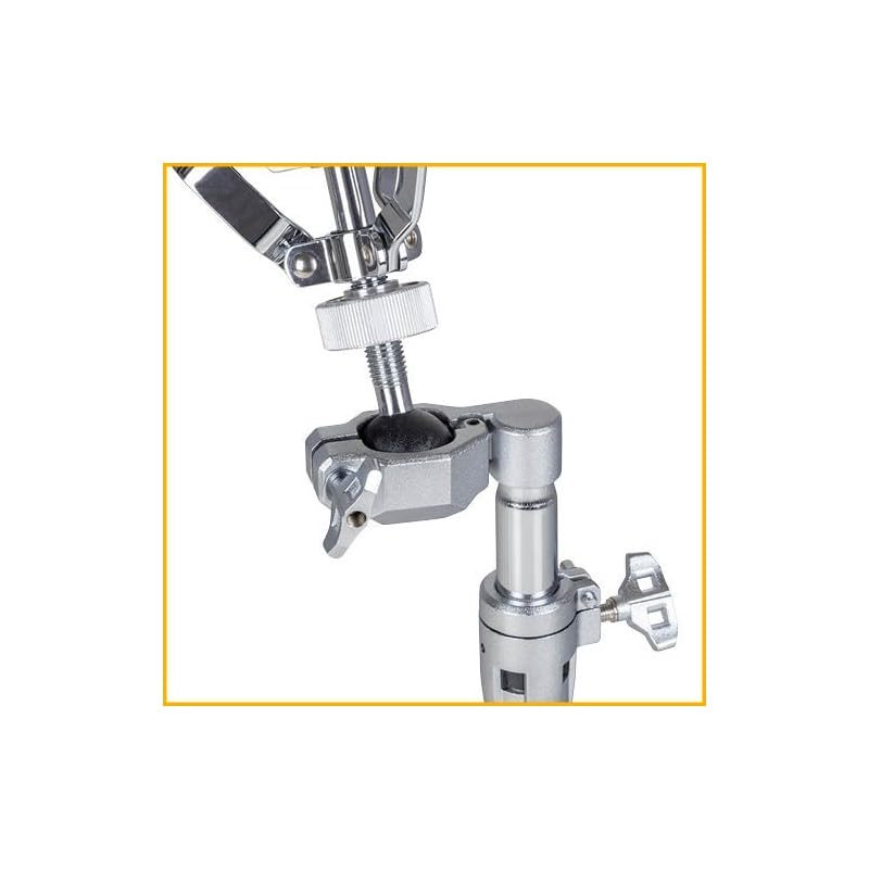 Tamburo SS800L Supporto per Rullante Professionale, Snodo a Palla, Alluminio Leggero, Stabile