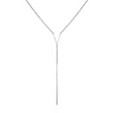 Vince Camuto Silvertone Lariat Y Necklace For Women