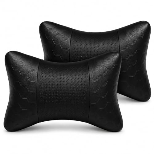 Adroitz Car Neck Rest Pillow Set of 2 | Ergonomic Headrest Cushio...