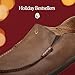 OLUKAI Moloa Men's Premium Leather Shoes, Easy Slip On & Off Design, Casual & Versatile Loafer, Drop-in Heel & Enhanced Traction, Ray/Toffee, 10.5