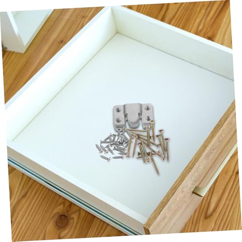 Image of 4pairs Heavy Duty Interlocking Flush Mount Bracket Stainless Steel Picture Hanging Hardware Mounting Screws for Frames Furniture and Art Display