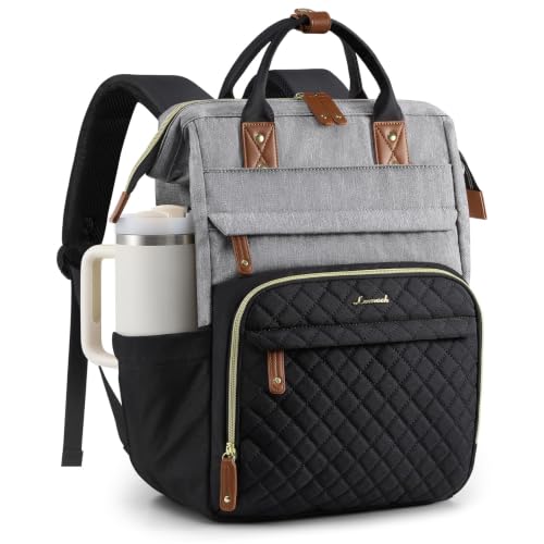 Image of LOVEVOOK Laptop Backpack Women Quilted Teacher Nurse Work Backpack Purse