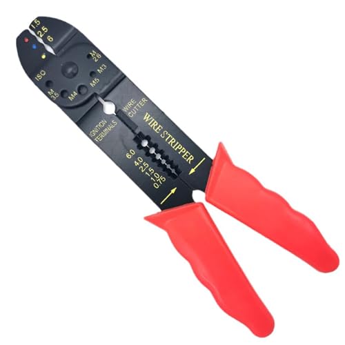 ASIRYVA 1 Pcs 4-Way Wire Crimping Tool, Multifunctional Cable Stripper & Crimping Pliers for 0.75/1/1.5/2.5/4/6mm Wire