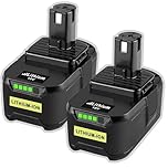 2X 18V 5500mAh Replacement Battery for Ryobi One+ Battery Compatible with Ryobi RB18L50 P108 RB18L25 RB18L40 RB18L15 RB18L13 RB18L12 P102 P103 P104 P105 P106 P107