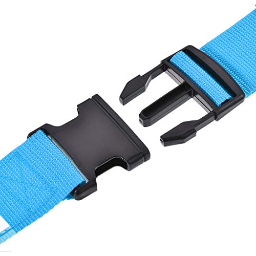 Image of uxcell Luggage Straps Suitcase Belts with Buckle Label, 2x78 2Mx5cm Adjustable PP Travel Bag Packing Accessories, Sky Blue 4Pcs