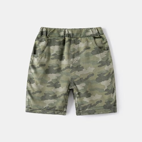 Toddler Boys Pull On Jogger Shorts Summer Casual Camouflage Shorts L𝗶ttle Kids Acthletic Sweat Short Pants2