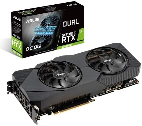 ASUS Dual GeForce RTX 2080 SUPER EVO V2 OC Edition 8 GB GDDR6, Scheda Video Gaming, Ventole AxialTech, Tecnologia 0 dB, Dissipatore da 2.7 Slot, Tecnologia Auto-Extreme e Backplate ASUS Dual GeForce RTX 2080 SUPER EVO V2 OC Edition 8 GB GDDR6, Scheda Video Gaming, Ventole AxialTech, Tecnologia 0 dB, Dissipatore da 2.7 Slot, Tecnologia Auto-Extreme e Backplate