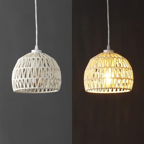 Image of JONATHAN Y Campana 1-Light Pendant Dome Ceiling Lamp, 8.25 inch, Cream