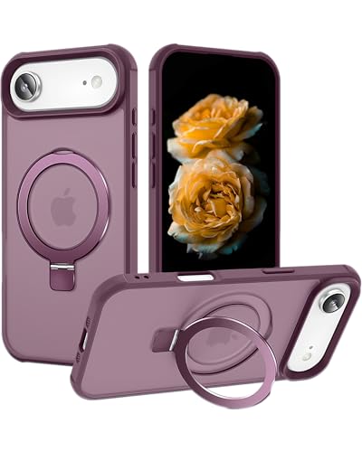 Coque iPhone 17 Air antichoc militaire à dos rigide mat mince et bumper bordeaux
