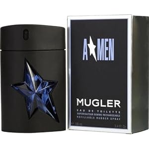 Angel A-MEN for Men by 3.4oz EDT refillable spray cologne for men Angel Men By T h i e r r y M u g l e r/EDT Spray REFILLABLE Rubber Flask 3.4oz (100ml) (M)