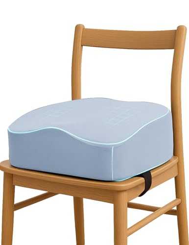 Image of Babelio Ergo-Designed Booster Seat for Kitchen Chair, Promote Proper Upright Posture, Toddler Booster Seat for Dining Table, Removable & Washable Cover, Suitable for 18 Months to 5 Years, Blue