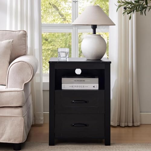 Puntogen Black Rustic Night Stand