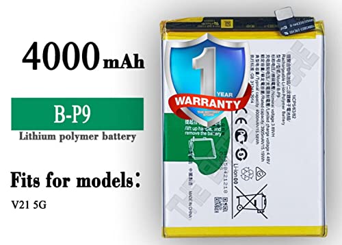 Image of THE BATTERY STORE Orignal B-P9 Battery for Vivo V21 / Vivo S9 Battery with 1 Year Warranty and high capcity Battery Backup Carefully Check Your Phone Model and Purchase. (for VIVO B-P9)