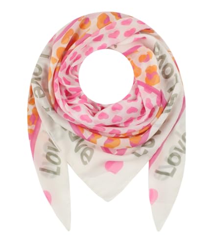 Majea - Dreieckstuch Damen-Halstuch Schal Scarf Stola Quadratischer Schal Damen (880070) (pink 16)