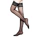 Moochi Women 20D Sheer One Size Thigh High Stockings (Black)