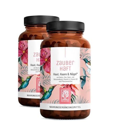 Haar Vitamine - 451mg Silizium hochdosiert & Biotin Zink Selen für Haare - Kieselsäure aus Bambus...