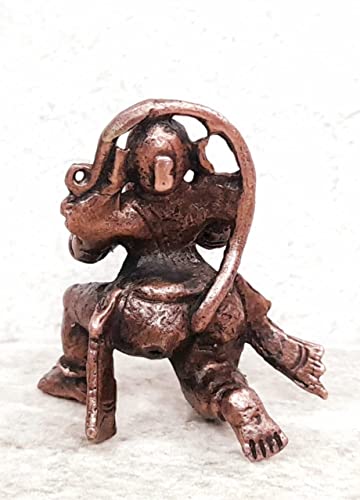 Image of Copper Idols, 1.5 inches, Copper Handmade Hanuman, 48 Grams, Patina Antique Finish, Pack of 1 Piece