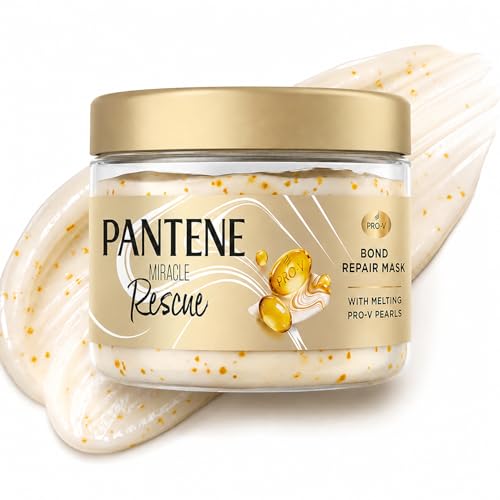 Image of Pantene Bond Repair Mask 300ml, with 10000 Melting Pro-Vitamin B5 Pearls, Reverses up to 3 years of hair damage, Visible damage repair in 1 use. Helps rebuild broken hair bonds at molecular level