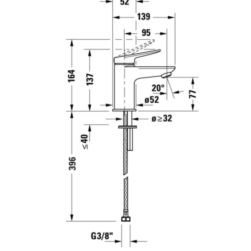 Duravit WA1010001034 Wave bateria umywalkowa, złota polerowana
