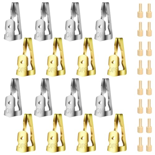KitchenKipper 156T1978A Kit de interruptores de tiempo de encendido y apagado compatible con temporizadores Intermatic T100 Series (incluye 8 interruptores plateados encendidos y 8 dorados apagados y