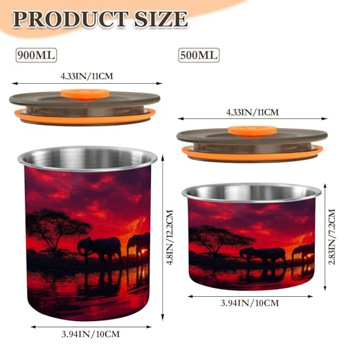 Contenedor hermético para café de acero inoxidable Blueangle 900 ml miniatura 2