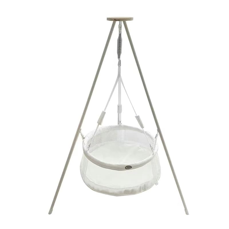 Portable cradle and swing with soothing rocking motion multifunctional baby trampoline cradle suitable for infants aged 0-12 months ideal for lying and sitting on baby crib cradle bed and swing