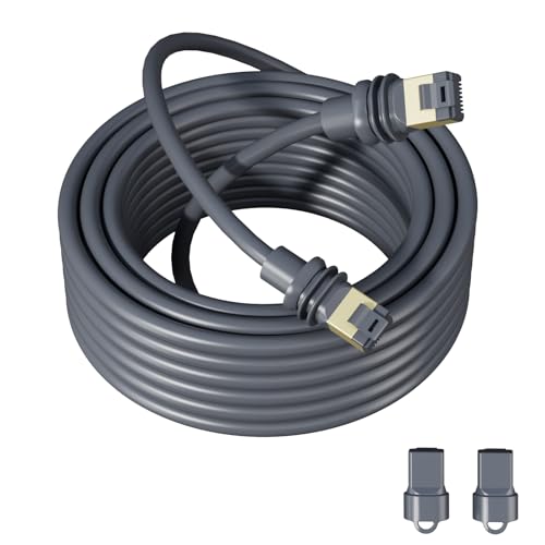 for Starlink Cable Gen 3/Mini 246FT, Compatible with Starlink Replacement Cable for Rectangular Satellite V3/Mini Waterproof (75M/246FT) Gray