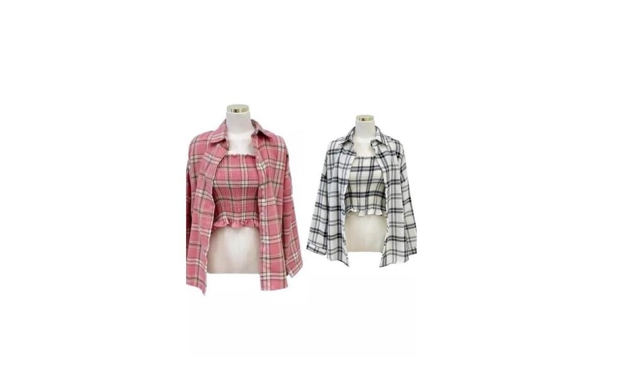 Umra Collection Women Checked Shirt Top Perfect for Everyday Comfort Easy Going Casual Routine Use Outfit Now-picture-41