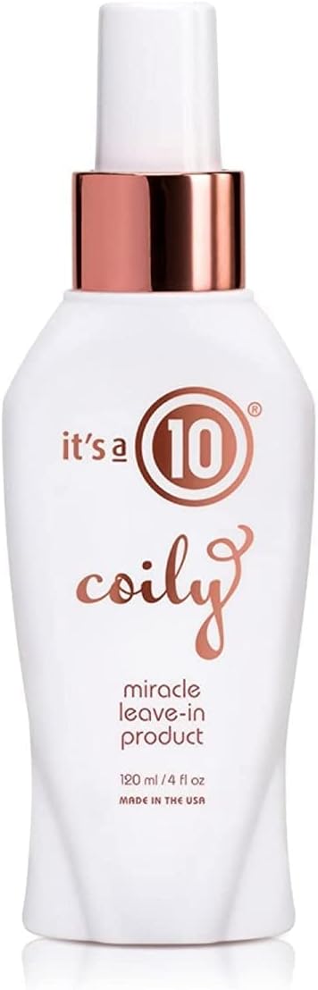 It’s a 10 Haircare - Coily Miracle Leave-In, Conditioning Spray, Frizz-Free, for Curly and Wavy Hair, Natural Ingredients, 120ml