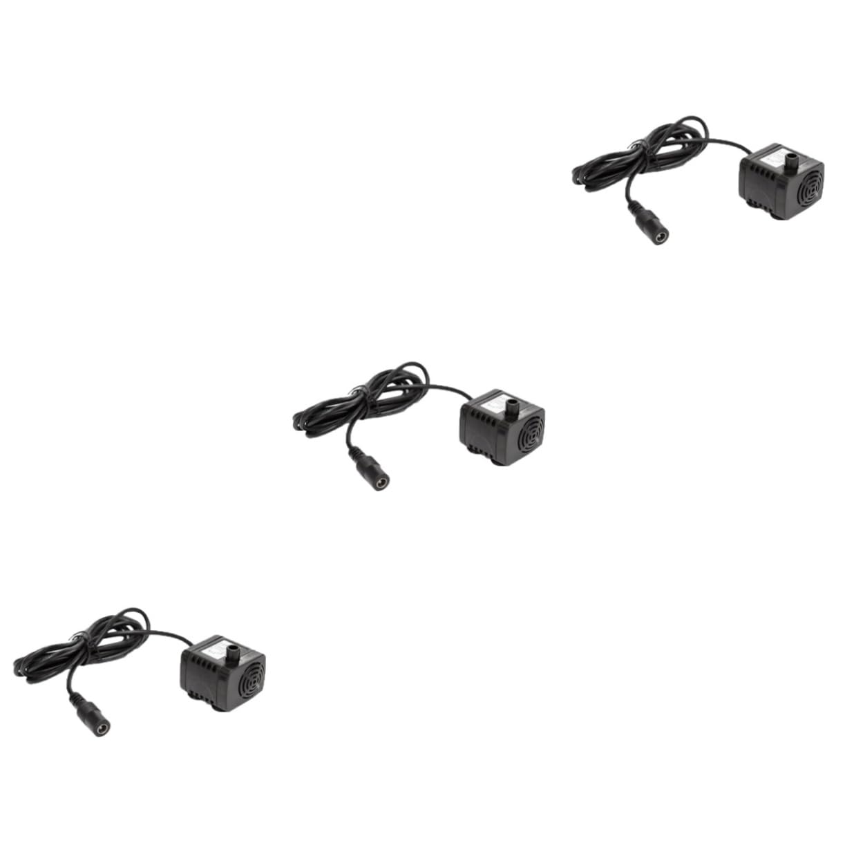 Sosoport Minibomba Sumergible Para Acuario 3 Unidades 12 V 380 L/h Sin Escobillas Portátil De Plástico Para El Hogar Ad180-1220d Color Negro