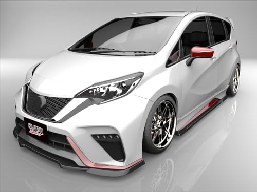 ■日産ノート ★ブレスクリエイション・ウィング(羽)　E12 / NE12 ★前期～後期 ★ニスモ レッドカラー ★エアロパーツ grow E12 ノート NISMO専用 エアロ3点セット 塗分け塗装