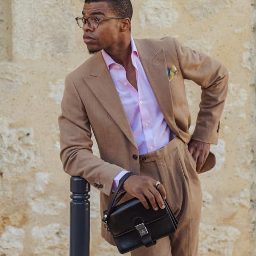 Image of Time Resistance Leather Clutch - Men's Organizer Wrist Bag - Briefcase Handmade in Italy