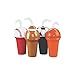 Sport Cup Assortment - Soccer, Football, Basketball, Baseball (3 of Each; 12 Total) 6" - 6 1/2". 7 Oz