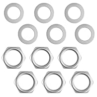 Premium 6-Set Kit: Includes 6 sets of high-quality stainless steel guitar nut and washer combos, perfect for electric guitar parts maintenance. Durable and corrosion-resistant, these components ensure long-lasting performance for your guitar input ja...