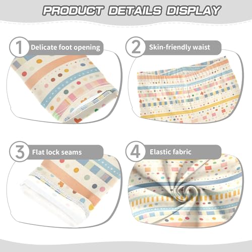 Stripes Tiny Dots Minimalist Kids Baby Girls Legging Casual Full Length Athleisure Pants Sports3