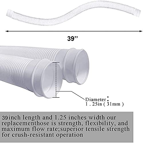 Zzzz 1.25 Inch Replacement Hose For Above Ground Pools, Accessory Pool Pump Replacement Hose 39 Inch Long,Replacement Hose For Above Ground Poolsaccessory Pool Pump 2Pc #TOP2