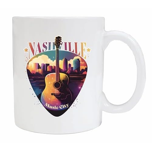 R and R Imports Nashville Tennessee Music City Souvenir 12 oz Ceramic Coffee Mug White
