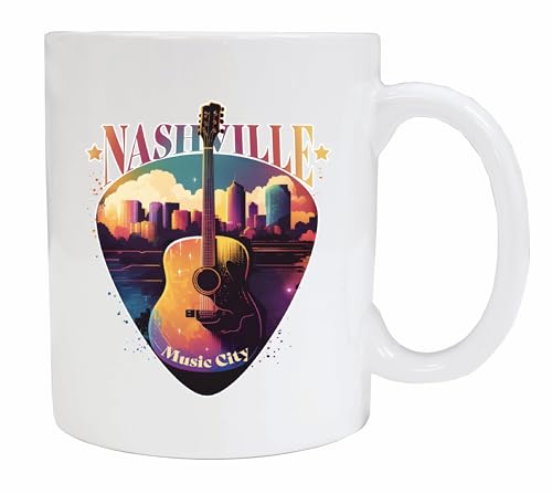 R and R Imports Nashville Tennessee Music City Souvenir 12 oz Ceramic Coffee Mug White