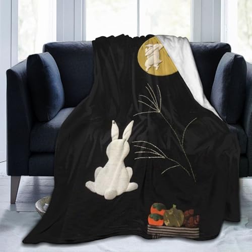 月明かりのうさぎ 掛け布団 敷き毛布 フランネル 吸湿発熱 タオルケット肌触り 軽く柔らかい 静電気防止 ふわふわ 両面使え 四季通用 子供用 寝具 抗菌防臭エアコン毛布