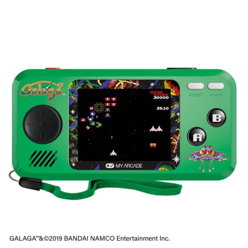Green My Arcade Pocket Player Galaga Retro Console One Size