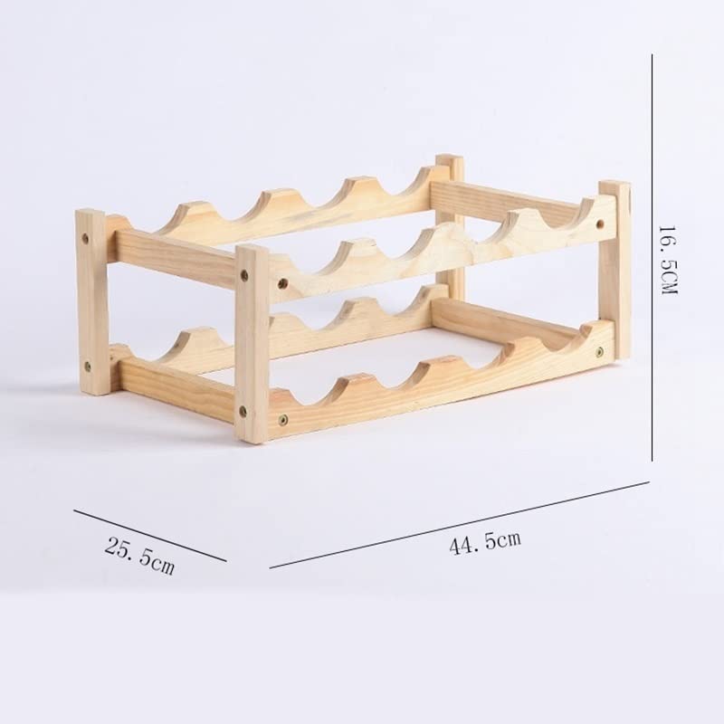 Botellero de vino para mostrador de vino tinto para el hogar, adornos creativos de madera para botellas de vino, soporte para botellas de vino pequeño