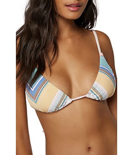 Haut bikini O'NEILL Baja Stripe au design rayé texturé et liens ajustables