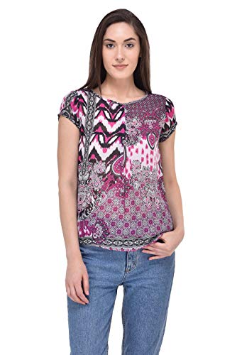 Image of mayra Women's Georgette Multi Color Short Sleeve Top