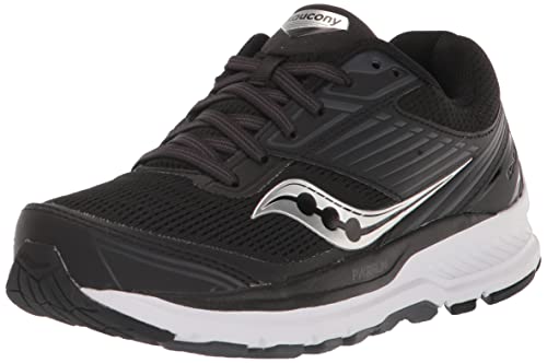 Saucony Women's Echelon 8 Running Shoe, Black/White, 7