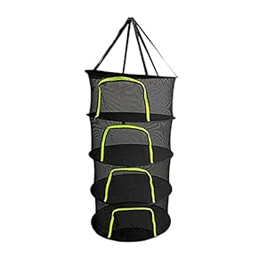 Werstand Kruid Droogrek Opknoping Plant Droger Net Opvouwbare Mesh Trays 4-laags Opknoping Droognet Met Rits Opvouwbaar…