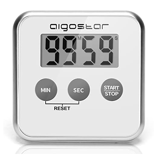 Aigostar Timer - Temporizador de Cocina Digital con Pantalla LCD Grande, Multifunción: Cronómetro, Cuenta Atrás, Adelante y Aviso Sonoro. 3 Formas de Instalación: Imán, Sobremesa o Colgado