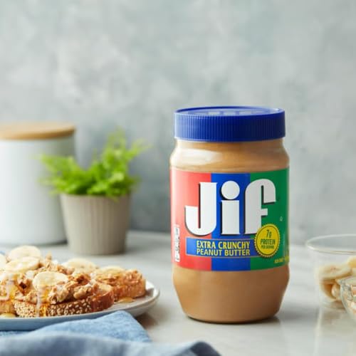 Image of Jifs Extra Crunchy Peanut Butter - Gluten Free 454 g (Imported)