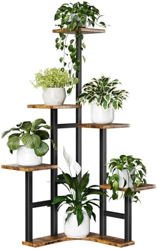 Yzosvki Corner Plant Stand Indoor 6 Tiered Corner Plant Shelf