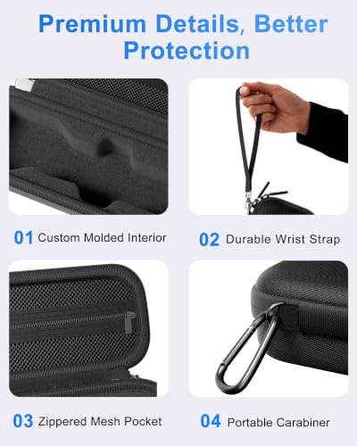 ProCase EVA Carrying Case for Insta360 Luna Ultra/Pro Standard, Black - image 2
