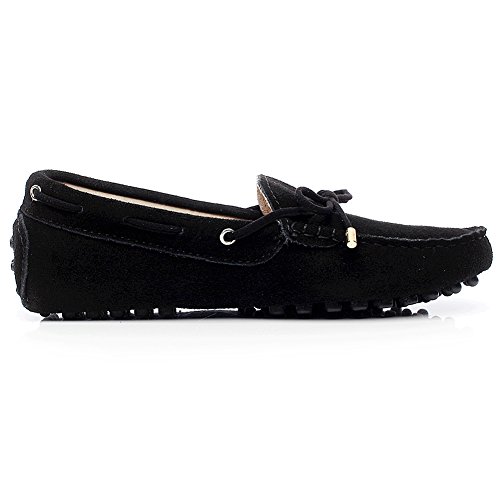 Image of ANUFER Women's Classic Suede Penny Loafers Comfort Handmade Slipper Moccasins